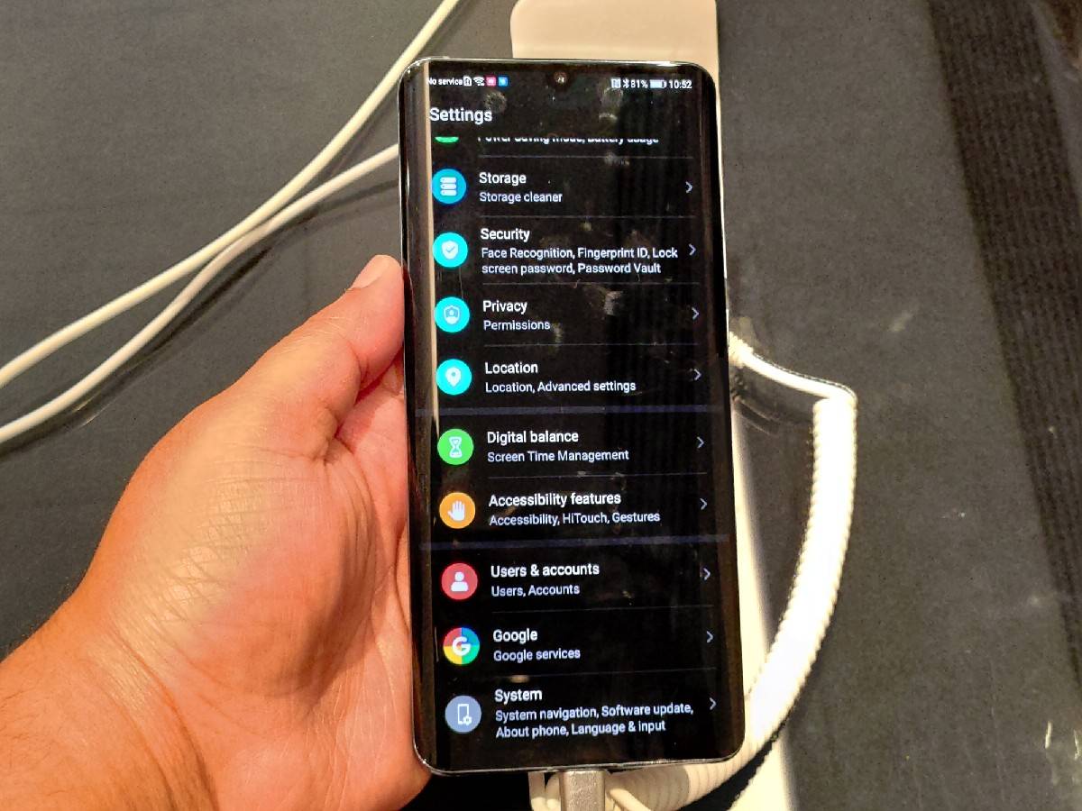 Redesigned settings in EMUI 10