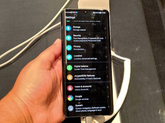 Redesigned settings in EMUI 10
