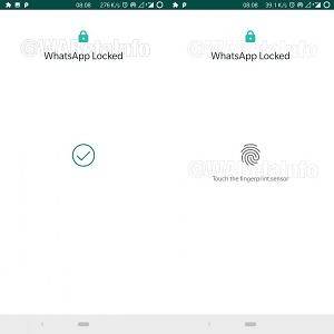 WhatsApp for Android Beta Fingerprint Unlock feature