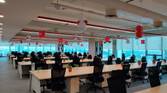 OnePlus India R&D Center in Hyderabad, showing chairs and common working area
