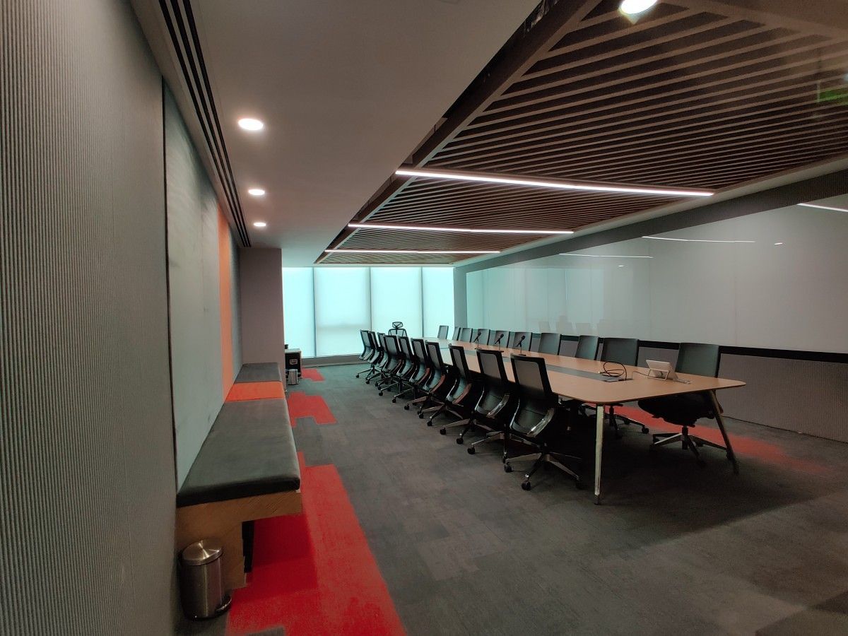 OnePlus India R&D Center in Hyderabad, showing chairs and common working area