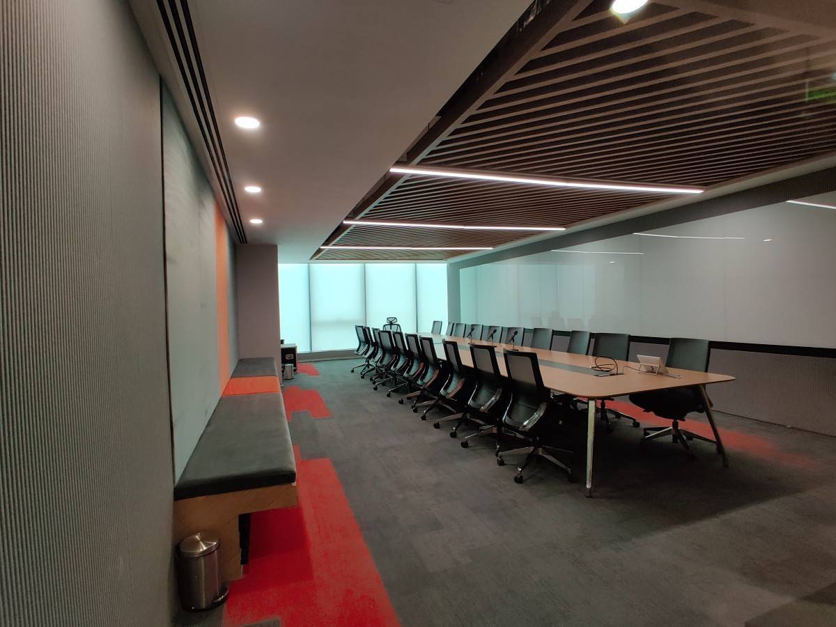 OnePlus India R&D Center in Hyderabad, showing chairs and common working area