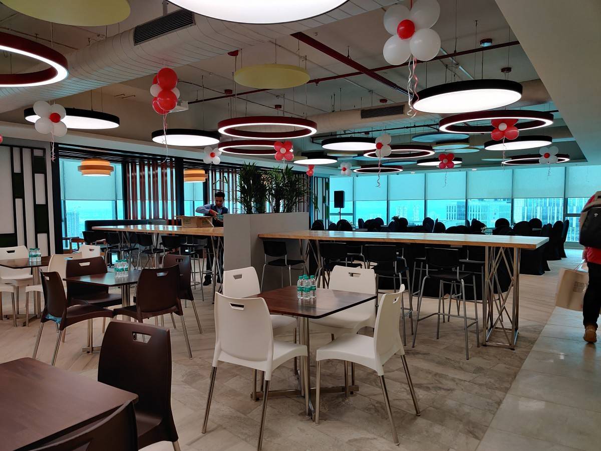 OnePlus India R&D Center in Hyderabad, showing cafeteria