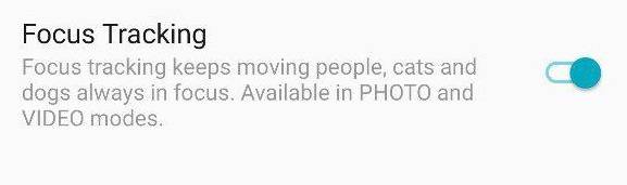 OnePlus Camera focus tracking