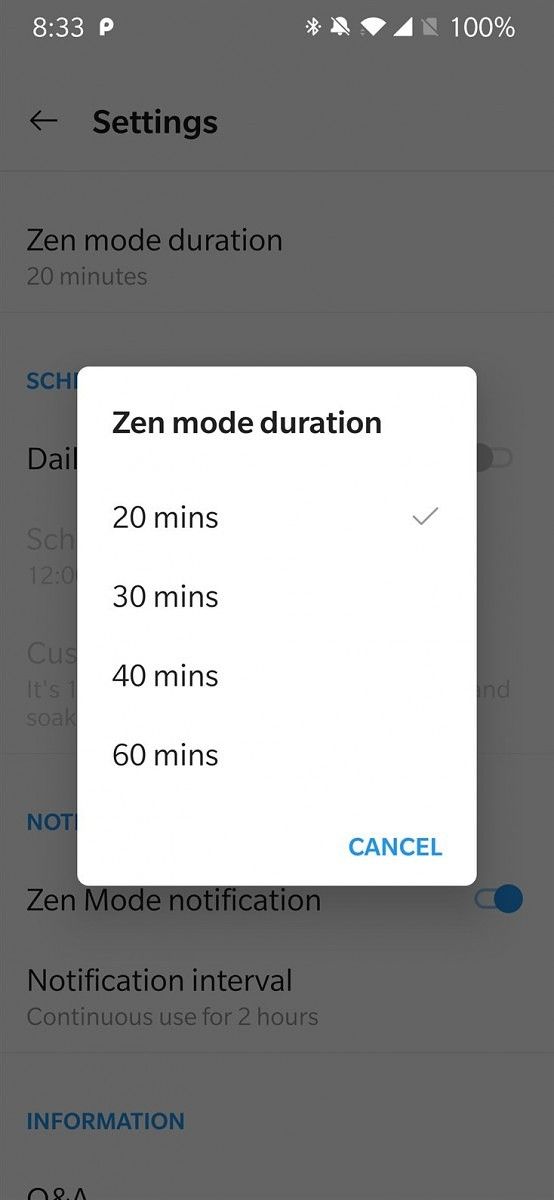 OnePlus Zen Mode