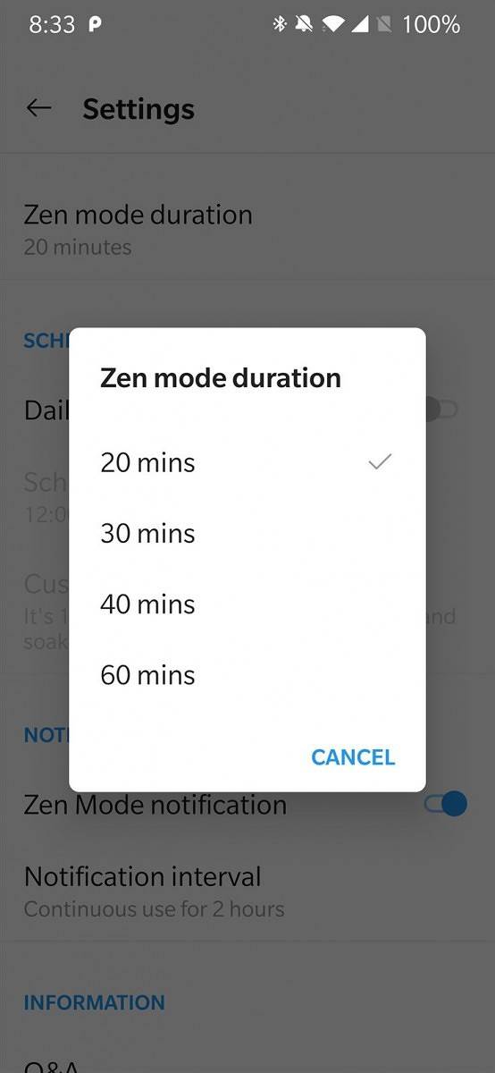 OnePlus Zen Mode