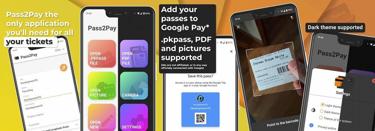 Pass2Pay helps you add any pass or ticket to Google Pay