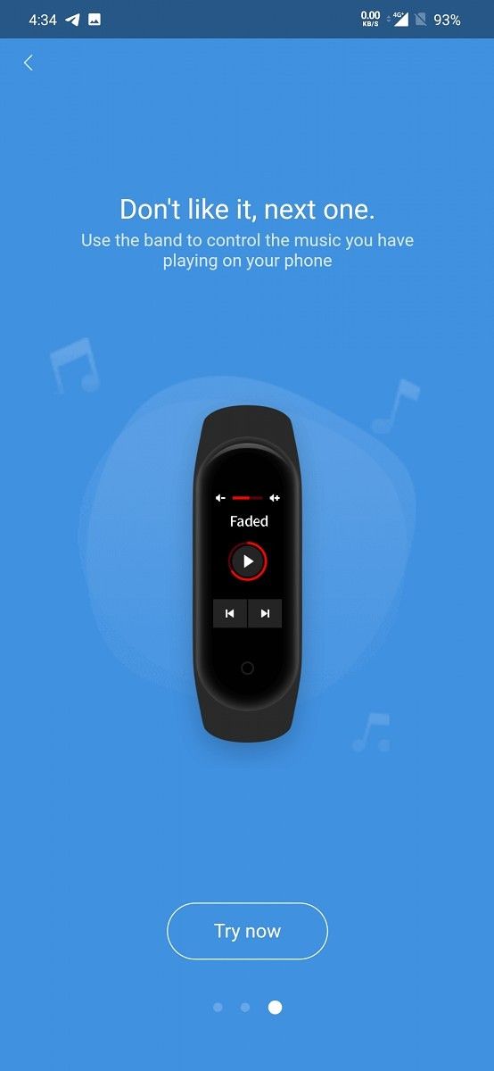 Xiaomi Mi Band 4 within Mi Fit App