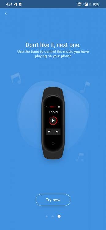 Xiaomi Mi Band 4 within Mi Fit App