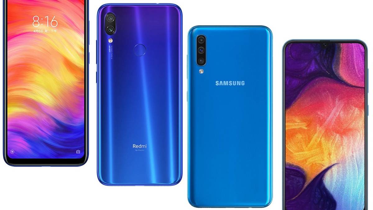 samsung galaxy a50 xiaomi redmi note 7