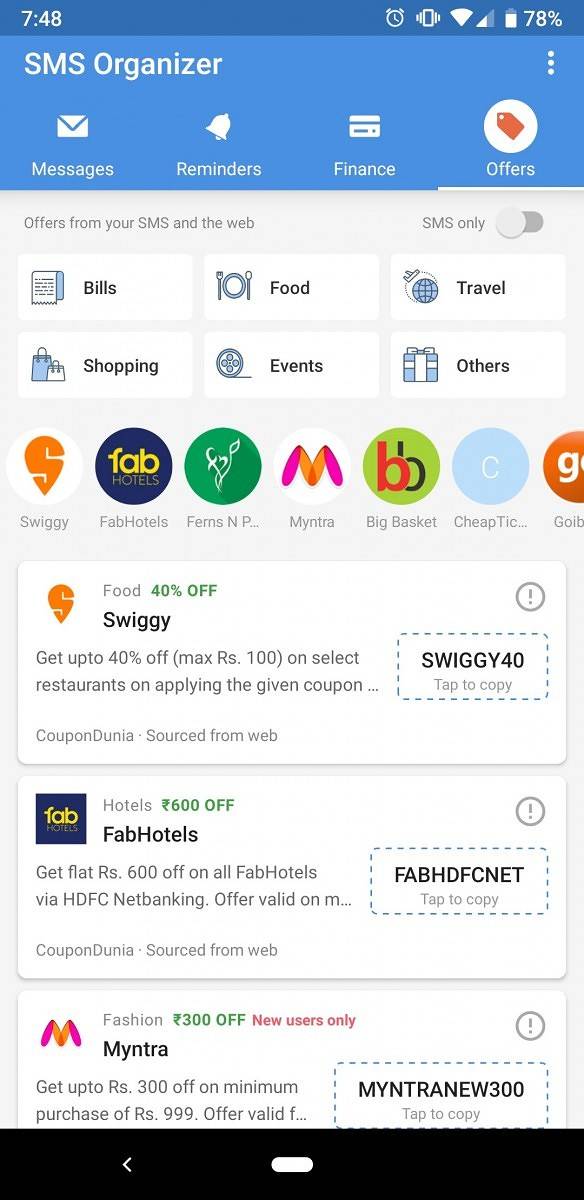 microsoft sms organizer