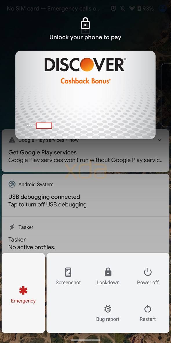 Android 10 Quick Wallet Access for Google Pay