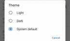 Gmail theme settings