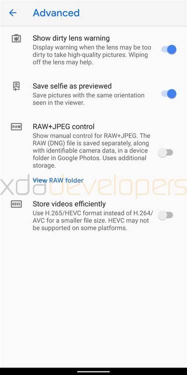 Google Camera 7.0 settings