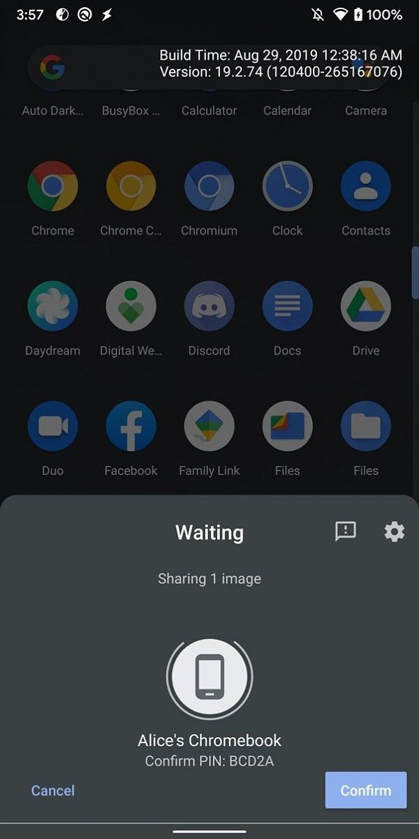 Android Fast Share file transfer