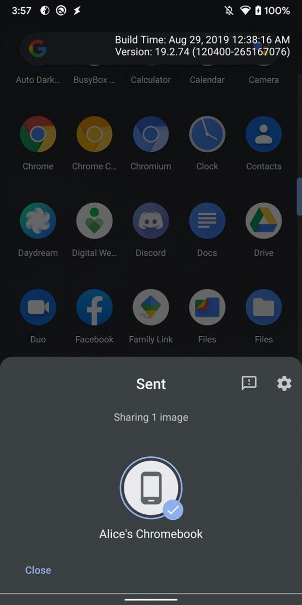 Android Fast Share file transfer
