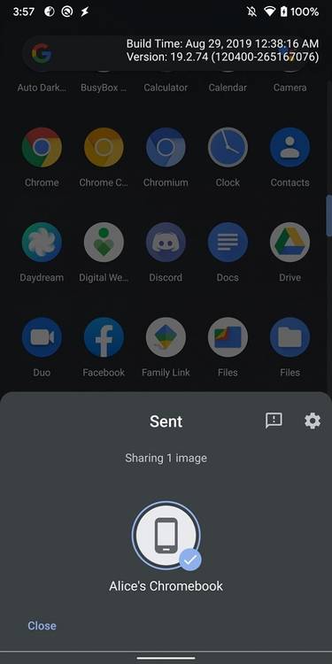 Android Fast Share file transfer