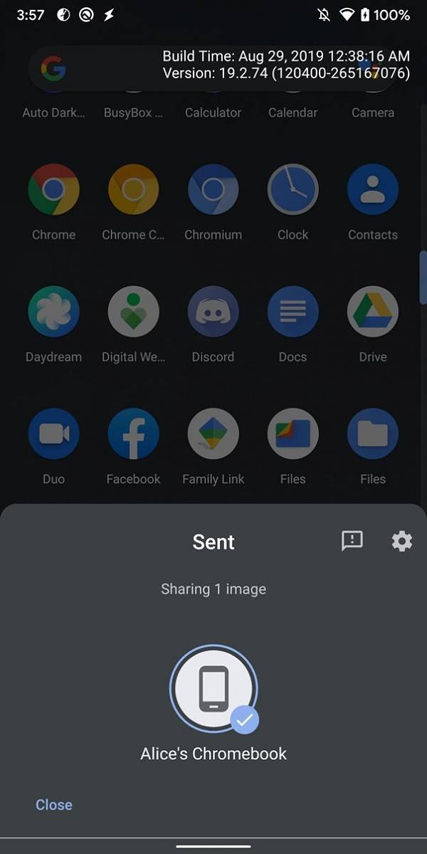 Android Fast Share file transfer