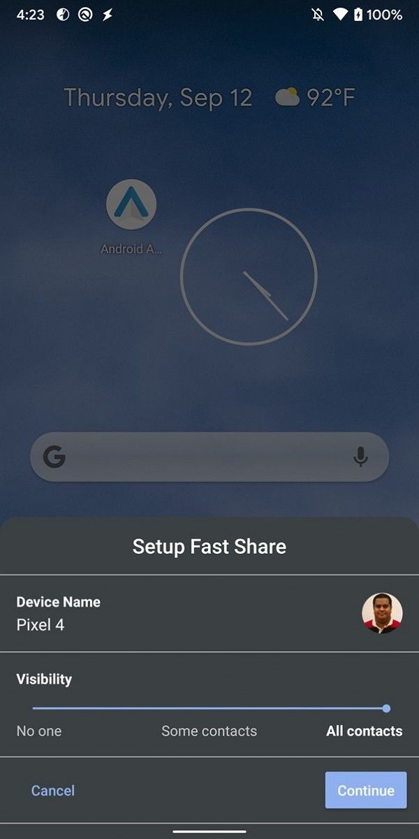 Android Fast Share file transfer