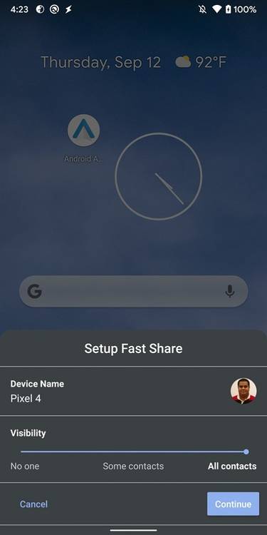Android Fast Share file transfer