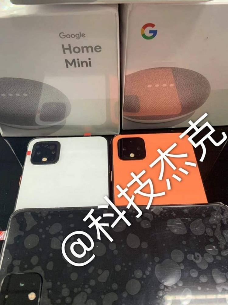 Google Pixel 4 XL Coral, White, and Black