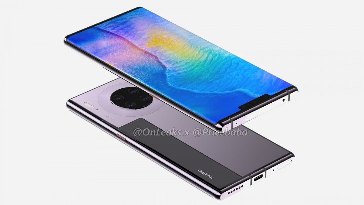 Leaked renders show the Huawei Mate 30 Pro with a total of 7