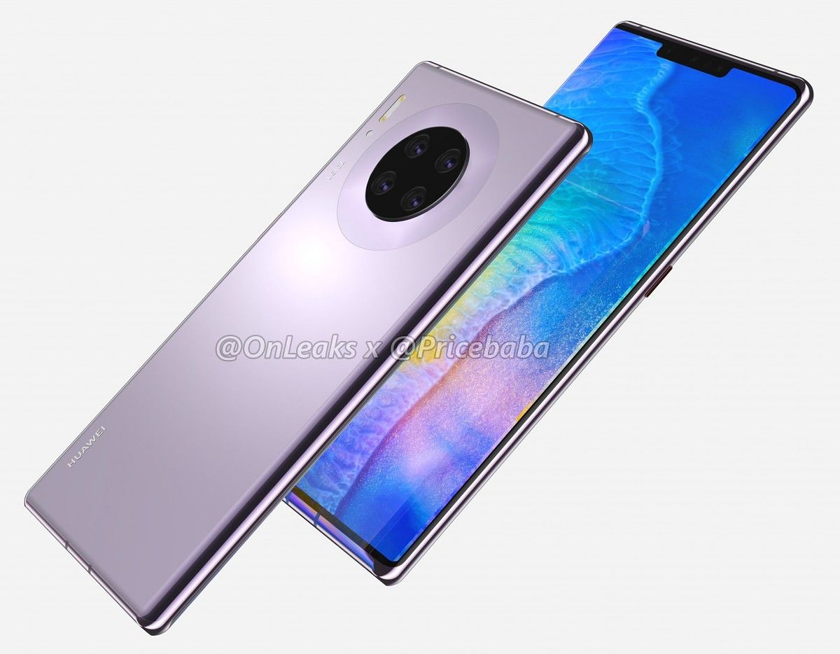 Leaked renders show the Huawei Mate 30 Pro with a total of 7 cameras