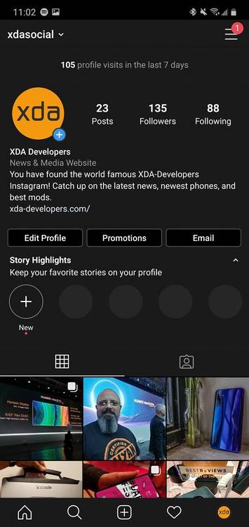 Instagram dark