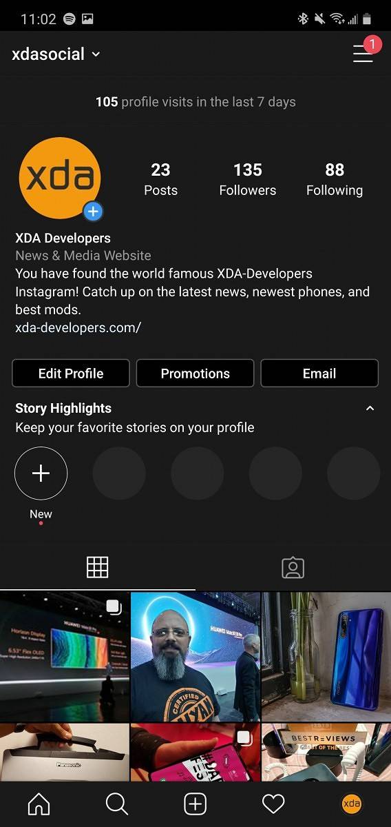 Instagram dark