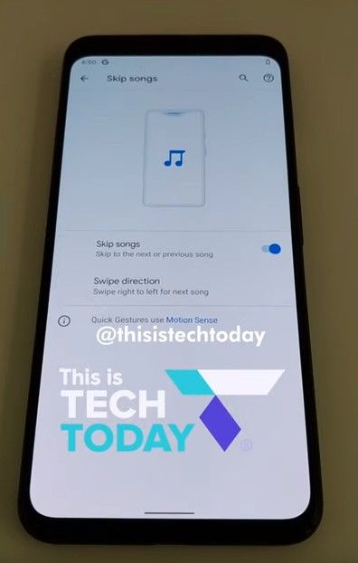 Google Pixel 4 Motion Sense gestures