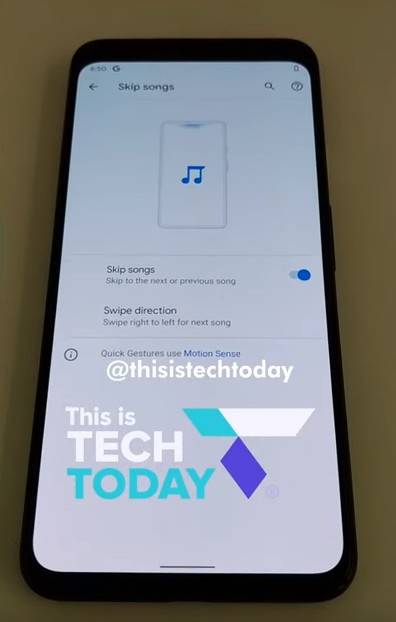Google Pixel 4 Motion Sense gestures