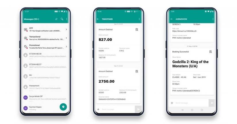 OxygenOS smarter SMS app