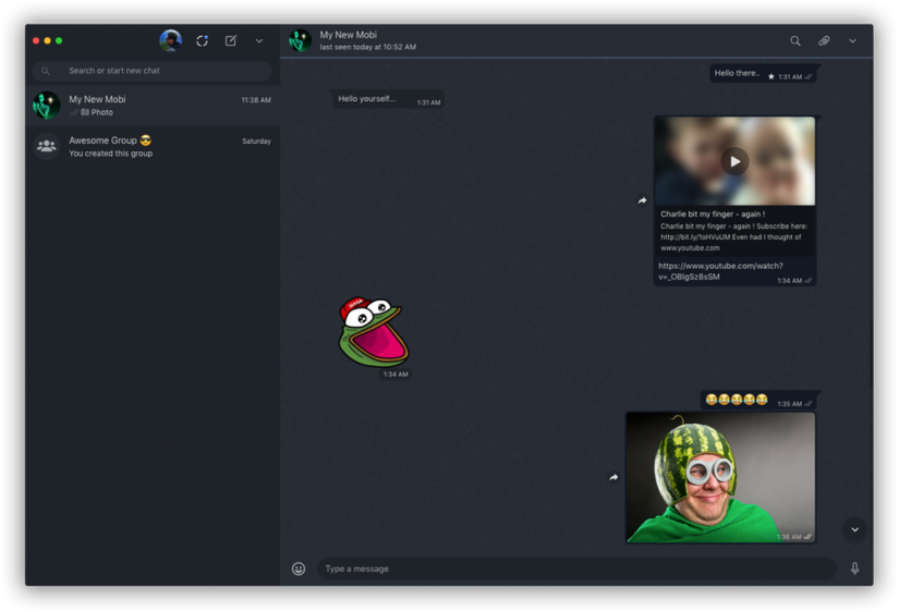 WhatsApp for Windows and macOS Dark Mode