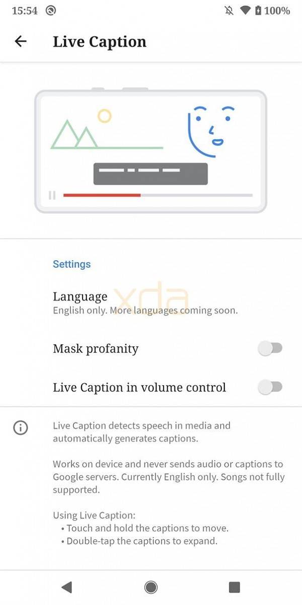 Android 10 Live Captions