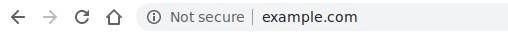Chrome Not Secure badge