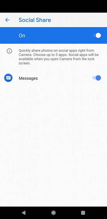 Google Camera 7.1 social share