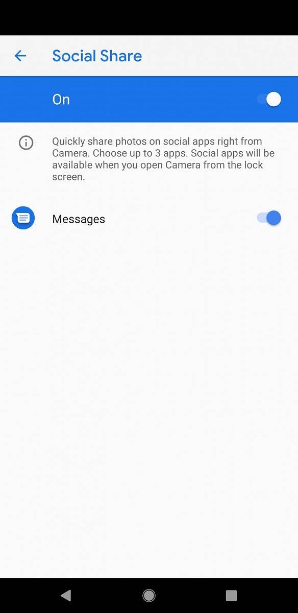 Google Camera 7.1 social share