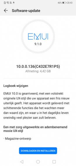 EMUI 10 based on Android 10 on the Huawei Mate 20 Pro