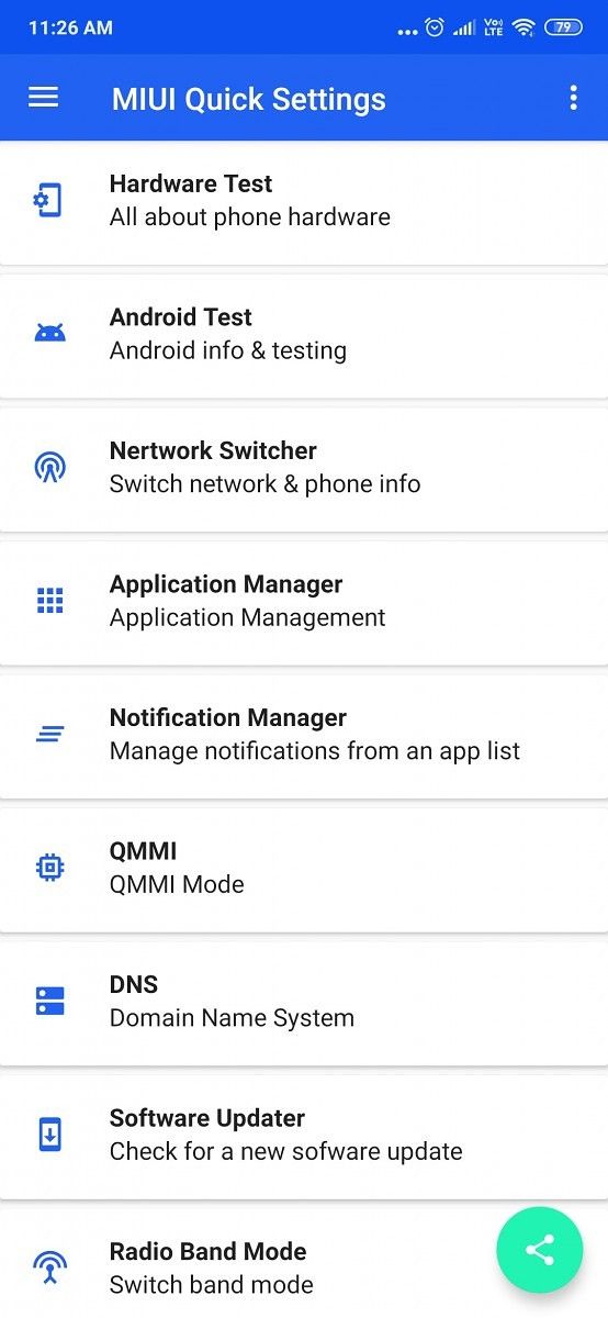 MIUI Quick Settings provides quick access to hidden phones settings on ...