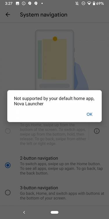 Navigation Gestures Third Party Launcher Support
