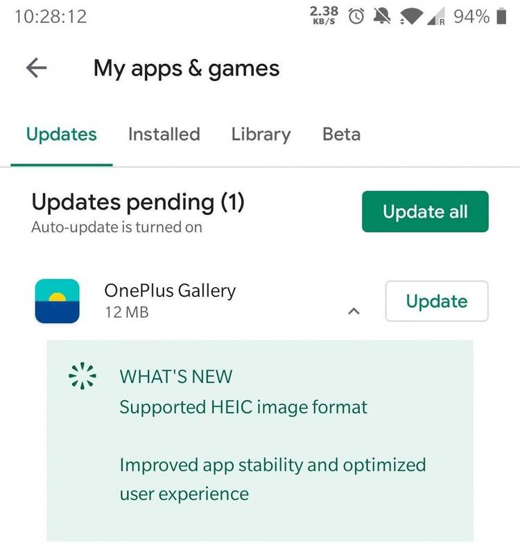 OnePlus Gallery 3.7.10 changelog