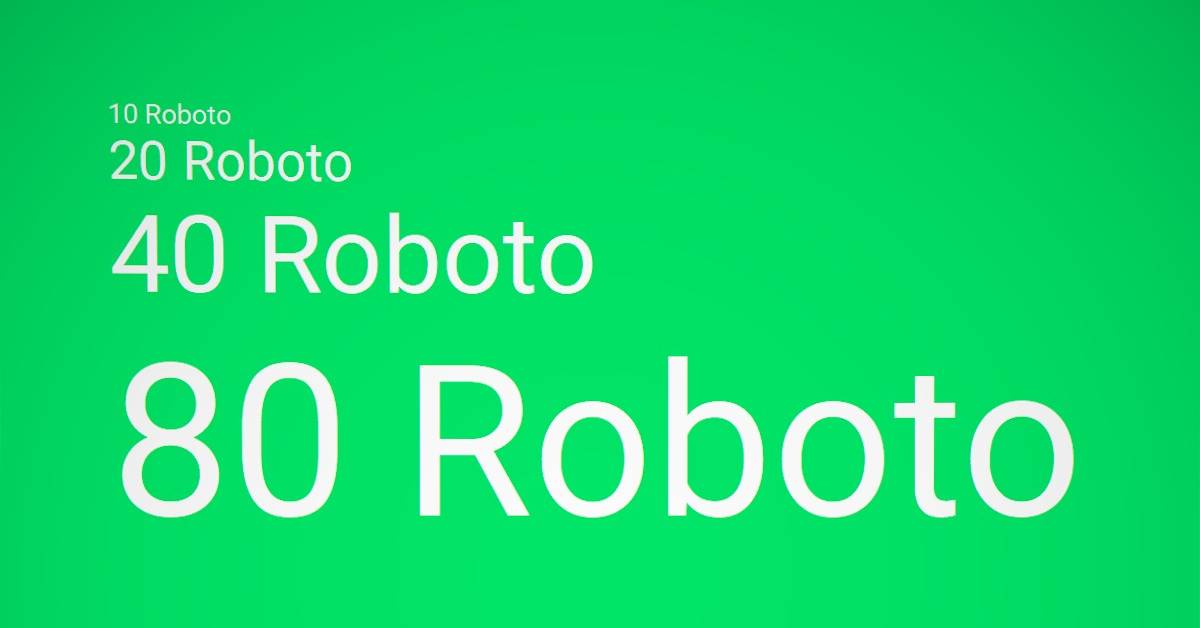 Font Roboto Pictures