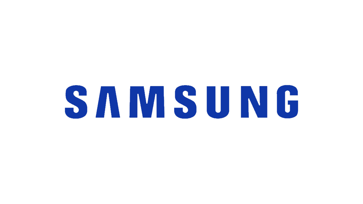 Samsung logo on white background