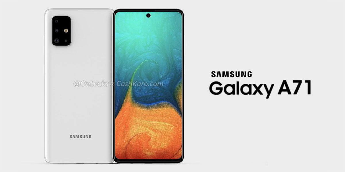 Leaked Galaxy A71 renders reveal punch-hole display, quad-camera setup