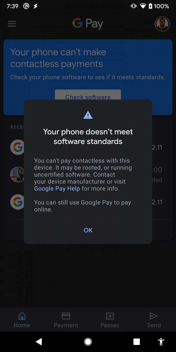 Google Pay SafetyNet checker