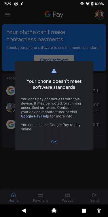 Google Pay SafetyNet checker