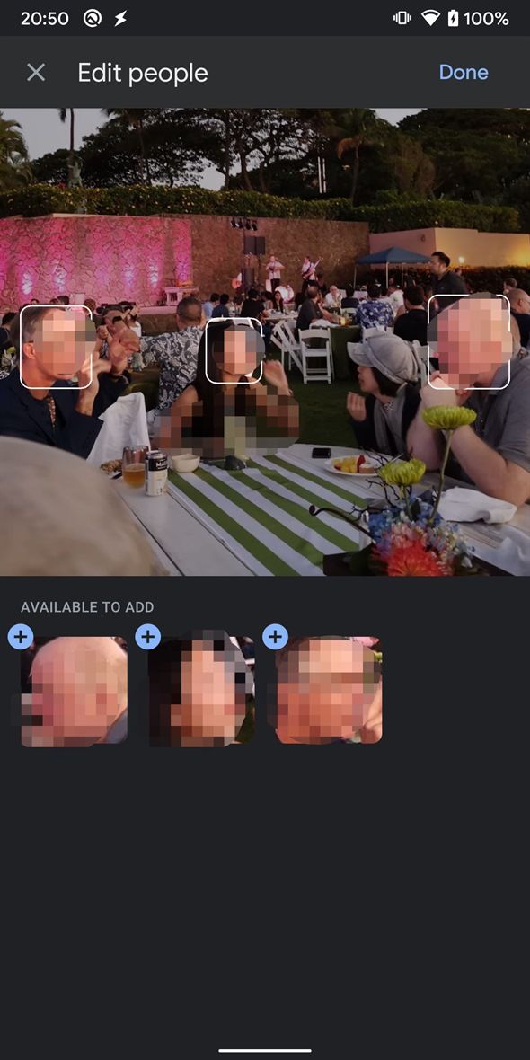 Google Photos Manual face tagging