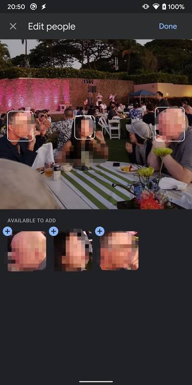 Google Photos Manual face tagging