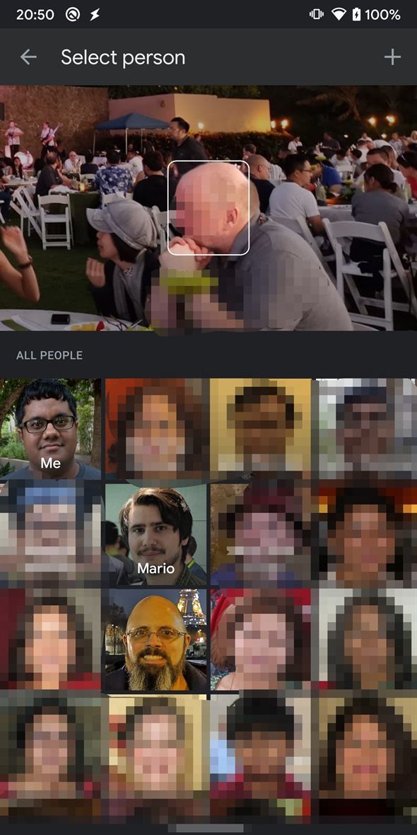 Manual face tagging