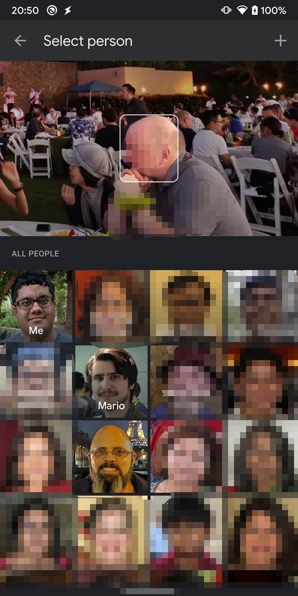 Manual face tagging